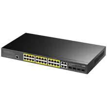 Cudy Gs2028Ps4-400W 24 Port 10/100/1000 Yönetilebilir (L2) +4 Port Gb. 4 Sfp (1Gb) Rack Mount (24 Port Poe+) 400W Switch