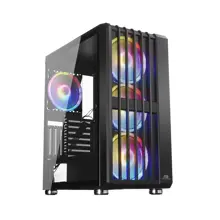 PowerBoost VK-H002B USB3.0 4x14cm ARGB Fanlı Mesh Panel Siyah kasa (PSU Yok) H02