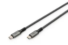 DB-300443-010-S Digitus USB 4.0 Tip C Bağlantı Kablosu (USB 4 Bağlantı Kablosu, Tip C <-> Tip C, Alüminyum PP Örgülü, 8K@60Hz, PD3.1, 40Gbits/s, 1 metre, siyah renk)<br>
Digitus USB 4.0 Type-C Connection Cable (USB 4 connection cable, T