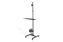 DA-90374 DIGITUS Mobile workstation (Monitor Mount, PC Holder) max. 8 kg load,32" screen max., black