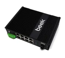BN-ISW-1082PG Beek Yönetilemeyen L2 Endüstriyel PoE Switch<br> 8 x 10/100/1000T IEEE802.3af/at PoE+ port (Port başına 30.8 watt) (PoE Güç Bütçesi maks. 240 Watt)<br>2 x 1G SFP<br>Din-Ray montajına uygun<br>Beek Unmana