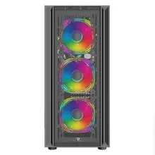 PowerBoost X-12B USB 3.0 Mesh 4 x ARGB Fanlı Siyah Kasa (PSU Yok) X1-2 Black