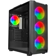PowerBoost VK-W001B USB 3.0 Mesh ARGB Ring Fanlı Gaming Kasa W01