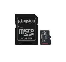 Kingston SDCIT2/64GB 64GB microSDXC Industrial C10 A1 pSLC Card + SD Adapter