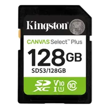 Kingston SDS3/128GB 128GB SDXC Canvas Select Plus Gen3 150MB-s C10 UHS-I U1 V10 Hafıza Kartı