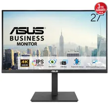 ASUS KURUMSAL VA27UQSB 27 IPS FREESYNC 3840X2160 5MS 60HZ 350CD DP HDMI USB HOPARLÖR VESA 3YIL EYECARE PLUS FLICKER-FREE ÇERÇEVESIZ DÜŞÜK MAVI IŞIK PIVOT MONITÖR