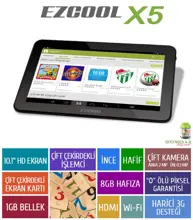 Ezcool X5 1Gb 8Gb 10.1¨ Tablet Siyah