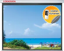 CODEGEN EX30 300x225 Motorlu Projeksiyon Perdesi