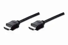 AK-330114-030-S Hdmi High Speed with Ethernet Bağlantı Kablosu (Hdmi 1.4), 1080p, Hdmi Tip A Erkek - Hdmi Tip A Erkek, 3 metre, AWG32, gold flash kaplama, siyah renk