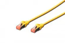 DK-1644-005/Y Digitus Cat.6 Patch Kablo, S-FTP, Halogenfree, AWG 27/7, 0.5 metre, Sarı Renk