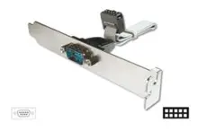 AK-610300-003-E Seri Tip Slot Bracket Bağlantı Kablosu, D-Sub9 Erkek - IDC 2x5pin Dişi, 0.25 metre, UL, bej renk