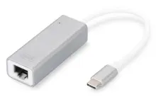 DN-3024 Digitus USB Tip C (USB 3.0) Gigabit Ethernet Adaptörü, 1 x 10/100/1000 port, 1 x USB Tip C erkek port (bilgisayar bağlantısı için), çip takımı: RTL8153