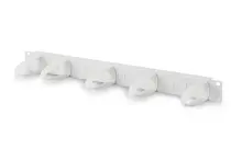 DN-97601-2 1U Kablo Düzenleme Panel'i, 5 x Plastik Kablo Halkalı, Döndürülebilir ve Sökülebilir, 31 x 85 mm, Montaj Parçaları Dahil, Gri Renk (RAL 7035)<br>
1U Cable Management Panel
