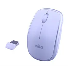 Mila Ml400 Silent Serisi Kablosuz Usb Nano Alıcılı Optik Mouse Beyaz / Gümüş