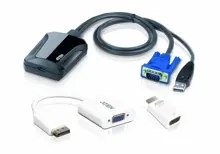 ATEN-CV211CP Laptop USB Konsol Adaptörü Kit'i, VGA + Hdmi + DP<br>
Laptop USB KVM Console Crash Cart Adapter IT Kit, VGA + Hdmi + DP
