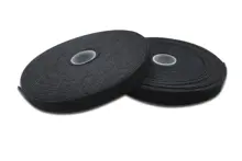 AK-770905-100-S Kablo Düzenleyici Cırt Cırtlı Bant, 10 metre, 15mm x 2.6mm, siyah renk