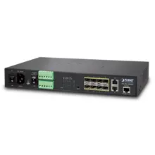 PL-MGSD-10080F Managed Metro Ethernet Switch<br>8-Port 1000BASE-SX/LX/BX SFP/mini-GBIC yuva (Port-1 ile Port-8 arası), 100Base-FX SFP uyumlu<br>2-Port 10/100/1000Base-T<br>  1 x Konsol port<br>-10~60 Derece C